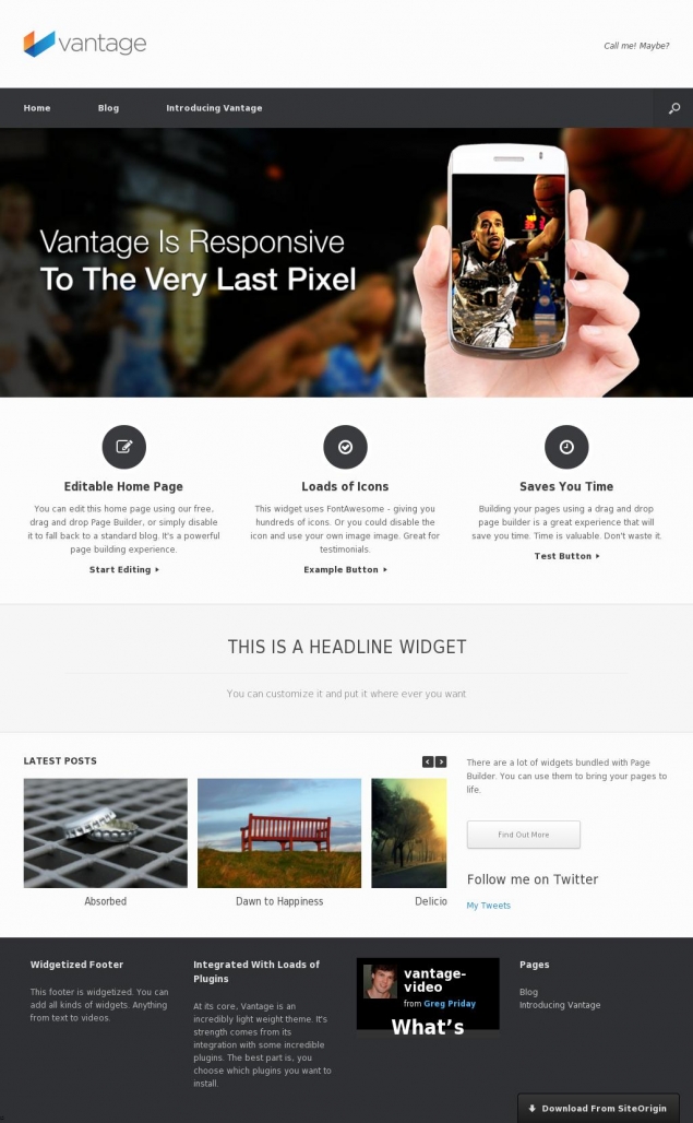 Vantage WordPress Template