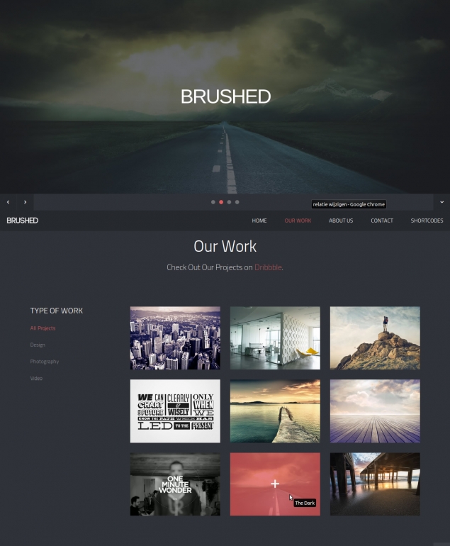 Brushed HTML Template