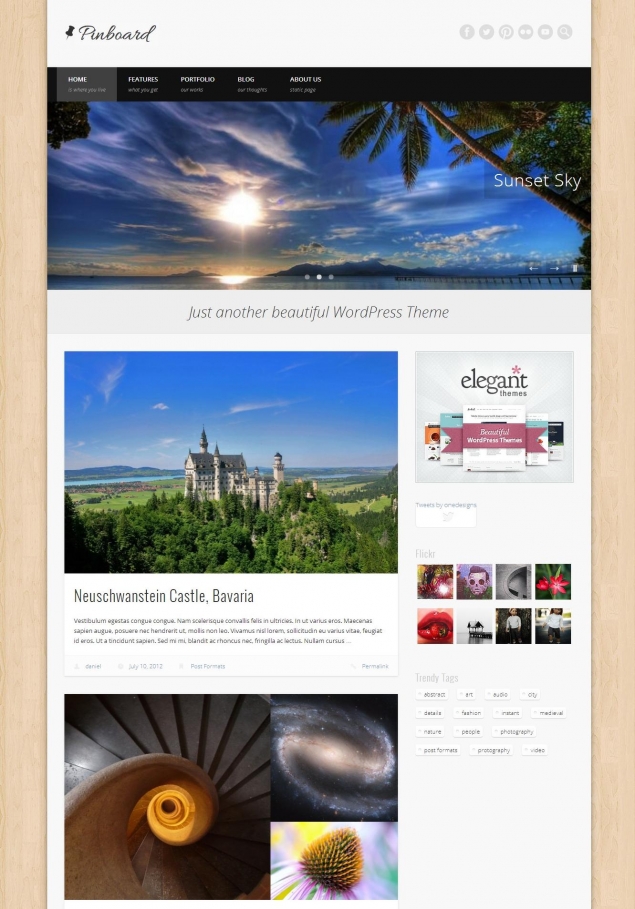 Pinboard WordPress Template