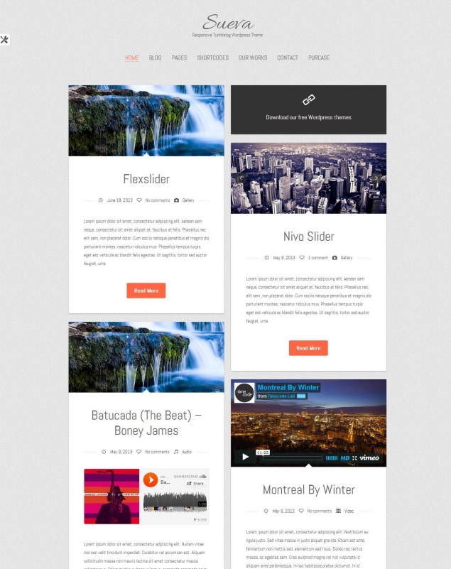 Suera WordPress template